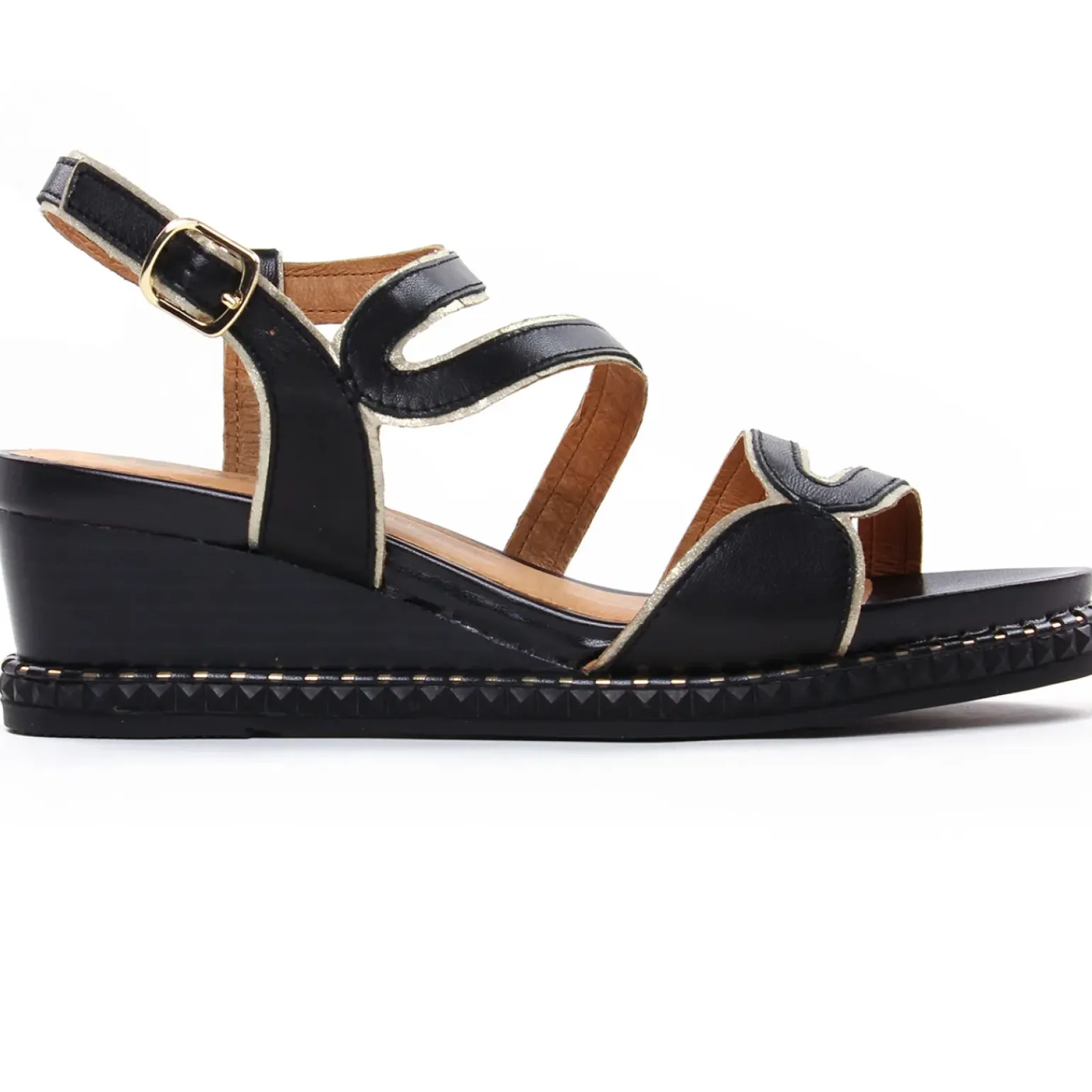 Nu-Pieds Compensés Mamzelle Selene Noir