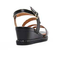 Nu-Pieds Compensés Mamzelle Selene Noir