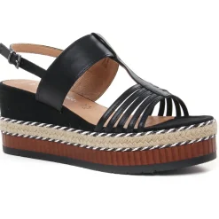 Nu-Pieds Compensés Marco Tozzi 28377 Black Antic