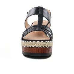 Nu-Pieds Compensés Marco Tozzi 28377 Black Antic
