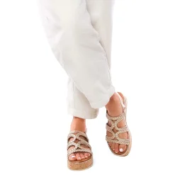 Nu-Pieds Compensés Marco Tozzi 28700 Gold