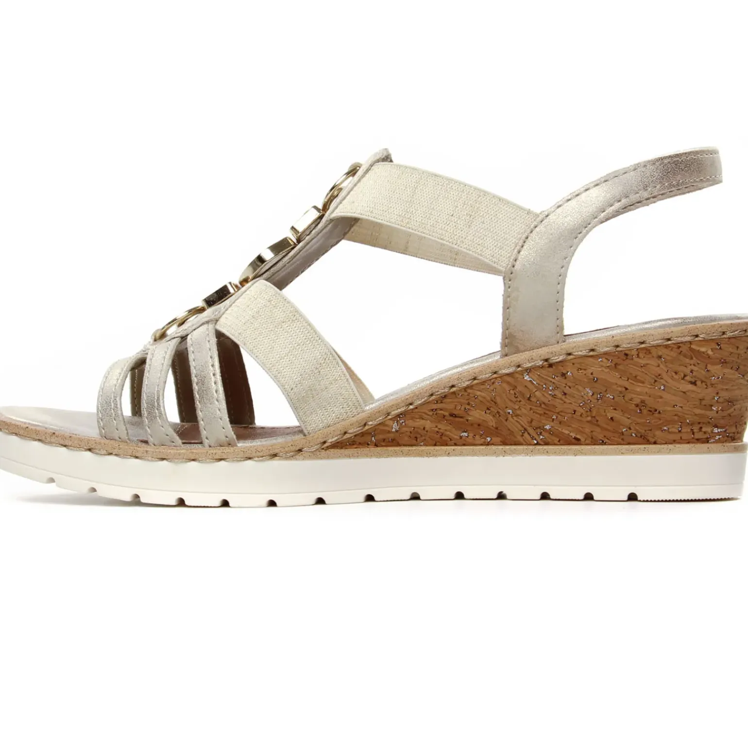 Nu-Pieds Compensés Remonte R6264-90 Muschel Beige