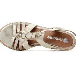 Nu-Pieds Compensés Remonte R6264-90 Muschel Beige