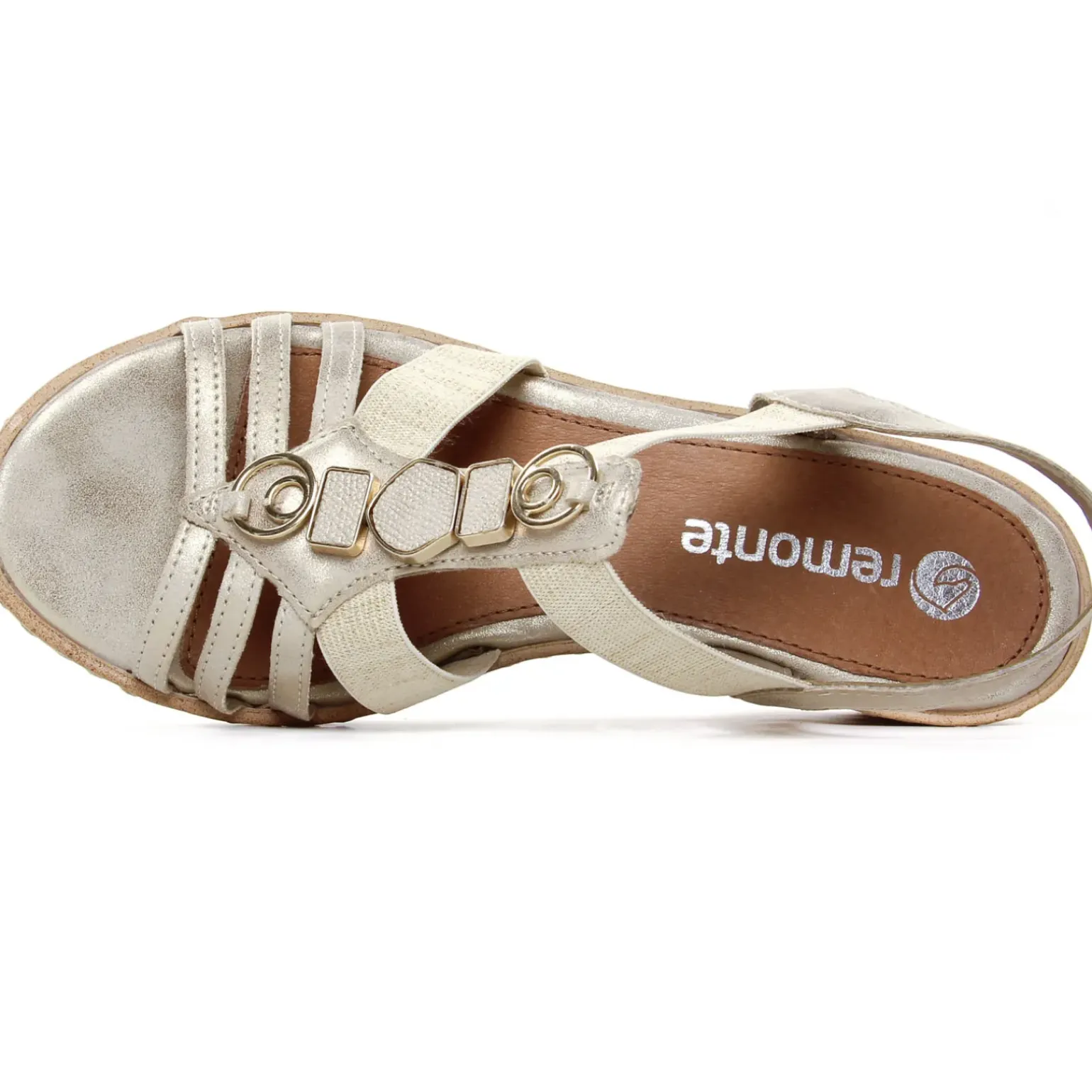 Nu-Pieds Compensés Remonte R6264-90 Muschel Beige