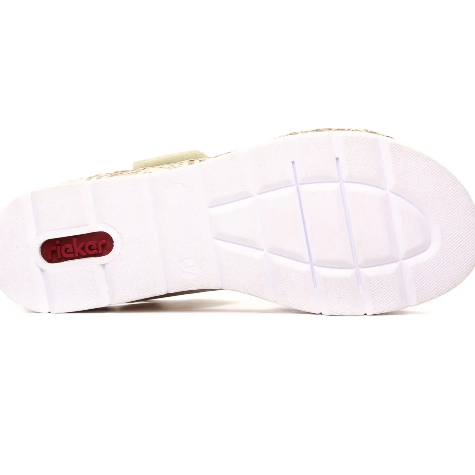 Nu-Pieds Compensés Rieker V3950-61 Creme Porcelaine