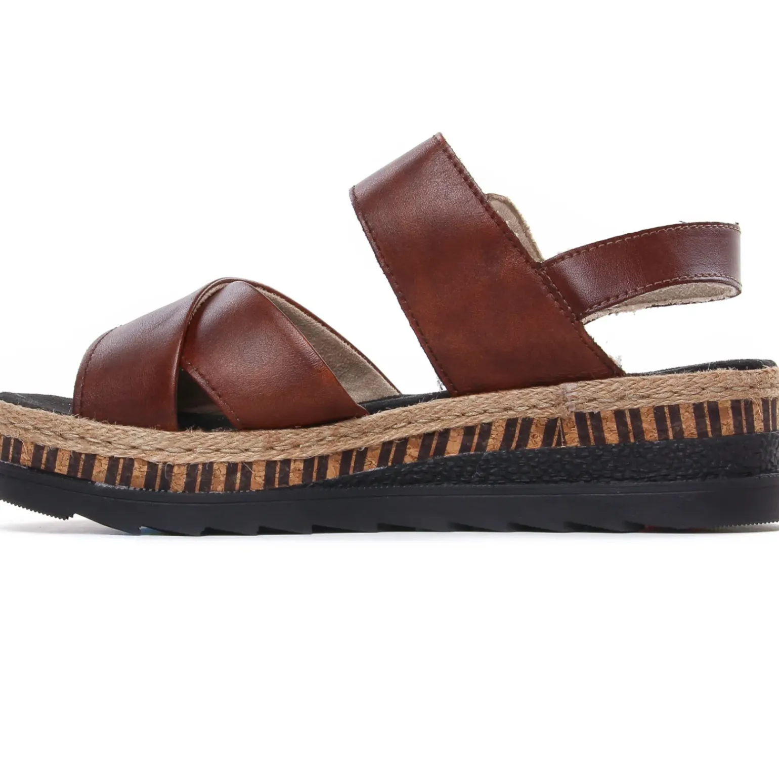 Nu-Pieds Compensés Rieker V7951-24 Reh Peanut