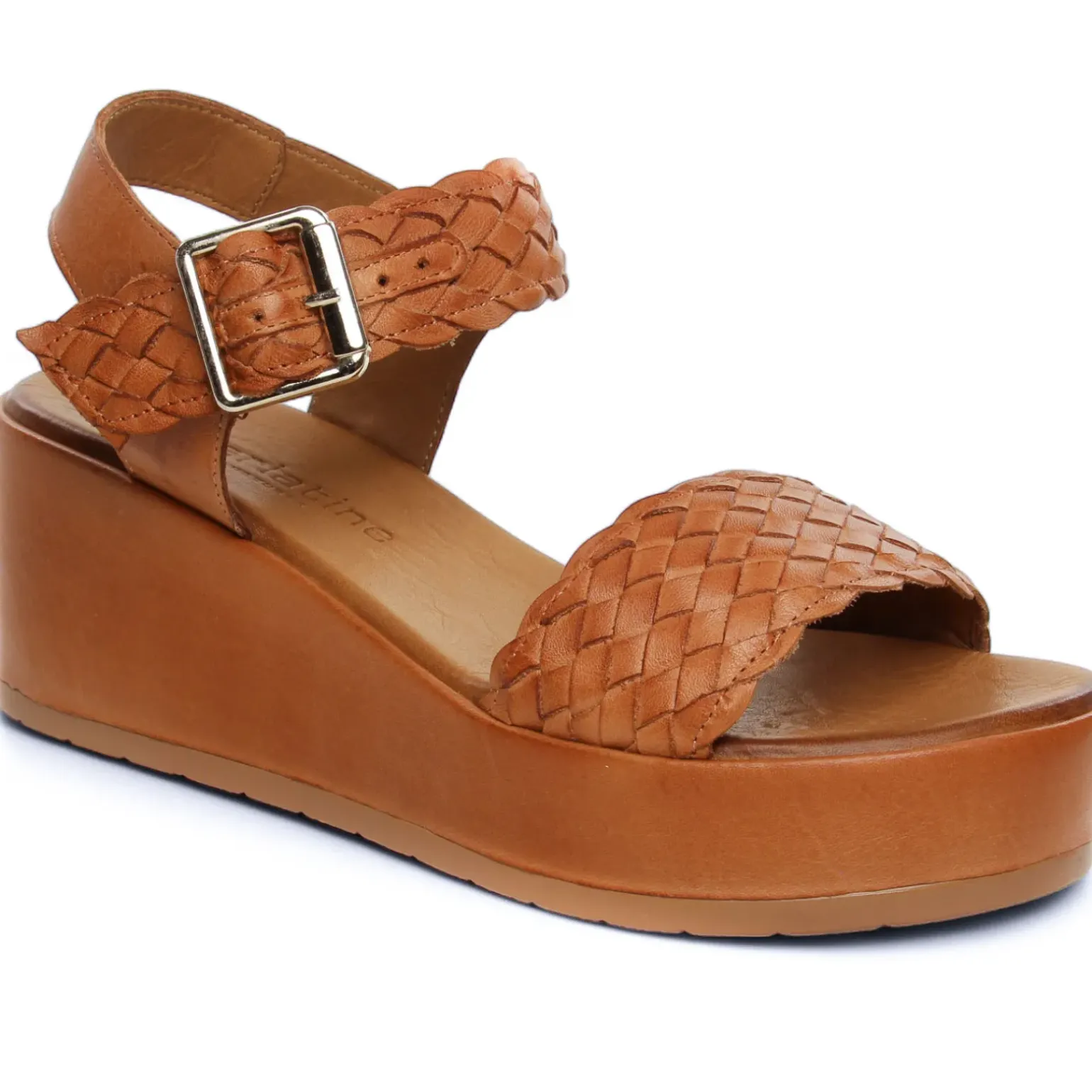 Nu-Pieds Compensés Scarlatine Facing Camel