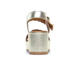 Nu-Pieds Compensés Scarlatine Facing Platine