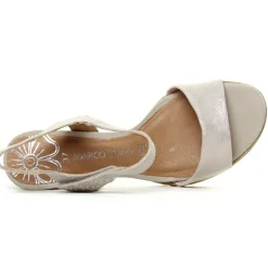 Nu-Pieds Talon Marco Tozzi 28742 Dune Metallic