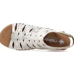 Nu-Pieds Talon Rieker 64676-60 Beige Gold