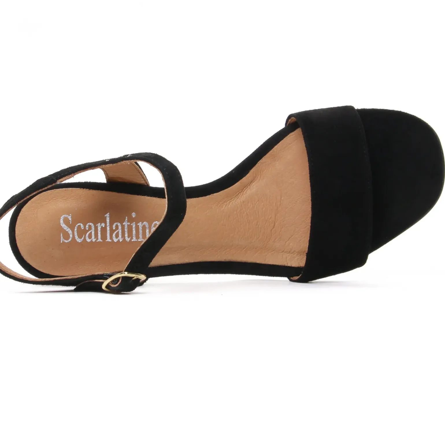 Nu-Pieds Talon Scarlatine Co44021Fb Noir Velour Noir