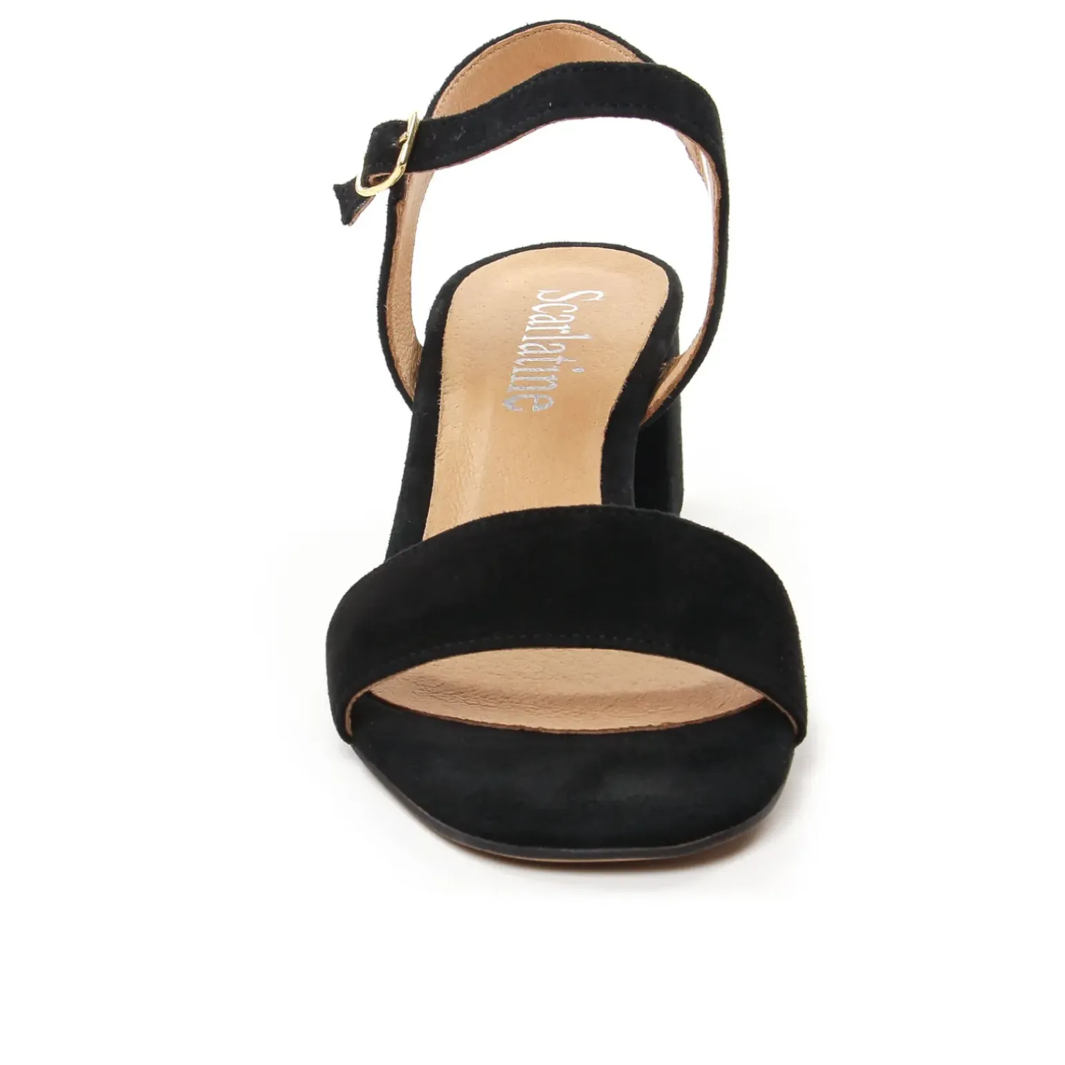 Nu-Pieds Talon Scarlatine Co44021Fb Noir Velour Noir