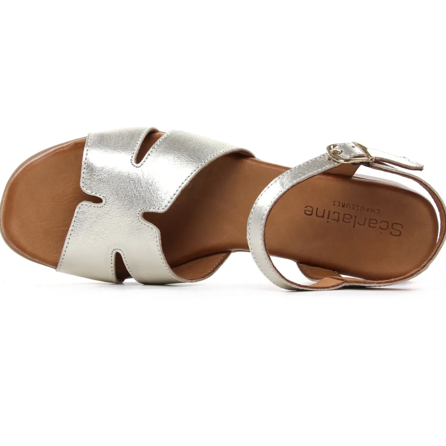 Nu-Pieds Talon Scarlatine Jade Platine