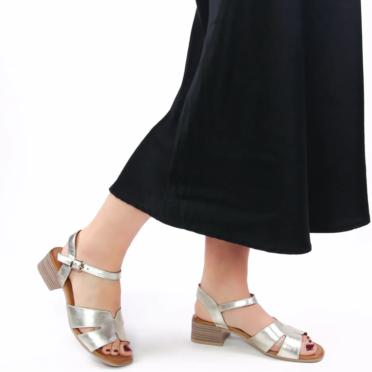 Nu-Pieds Talon Scarlatine Jade Platine