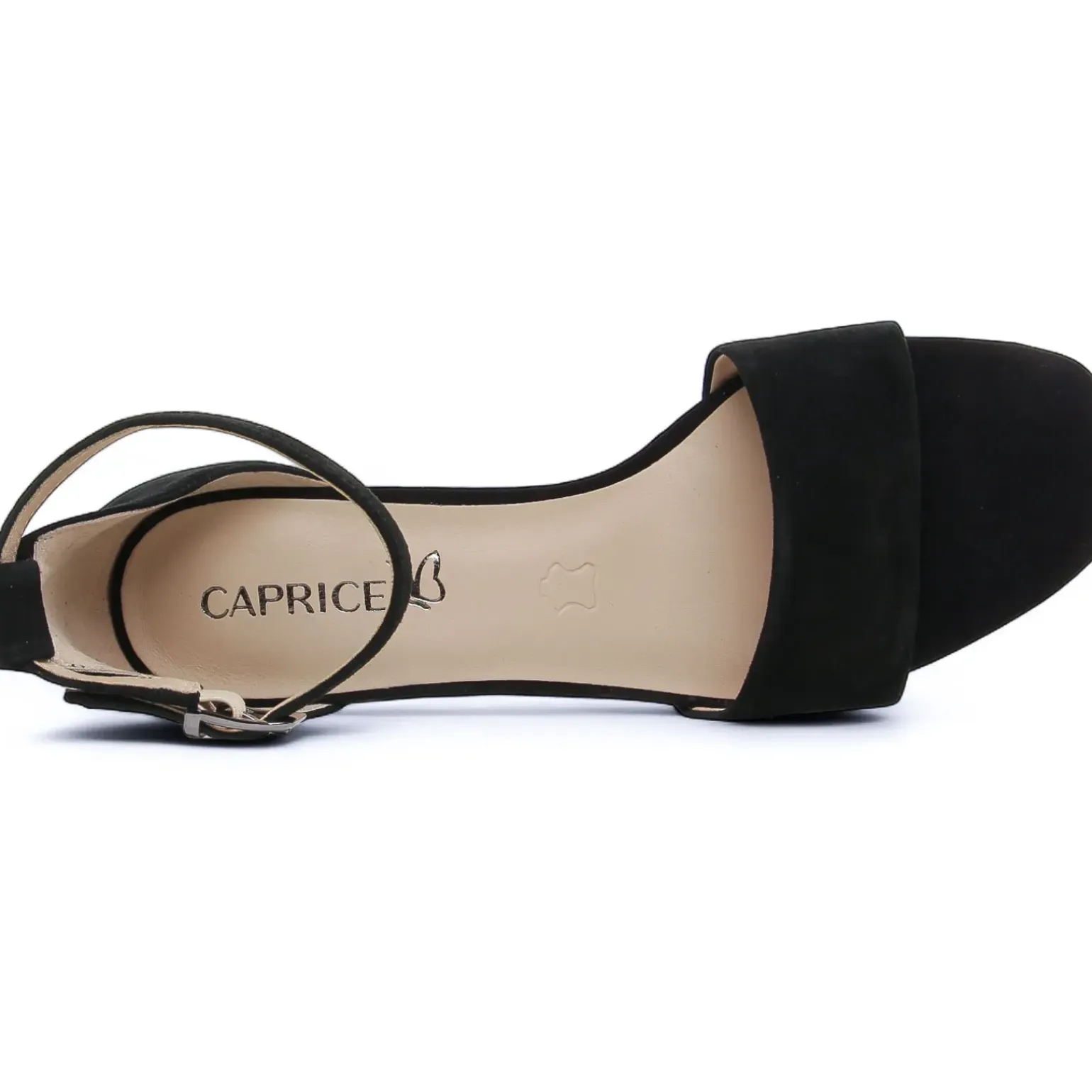 Nu-Pieds Talons Hauts Caprice 28302 Black Suede