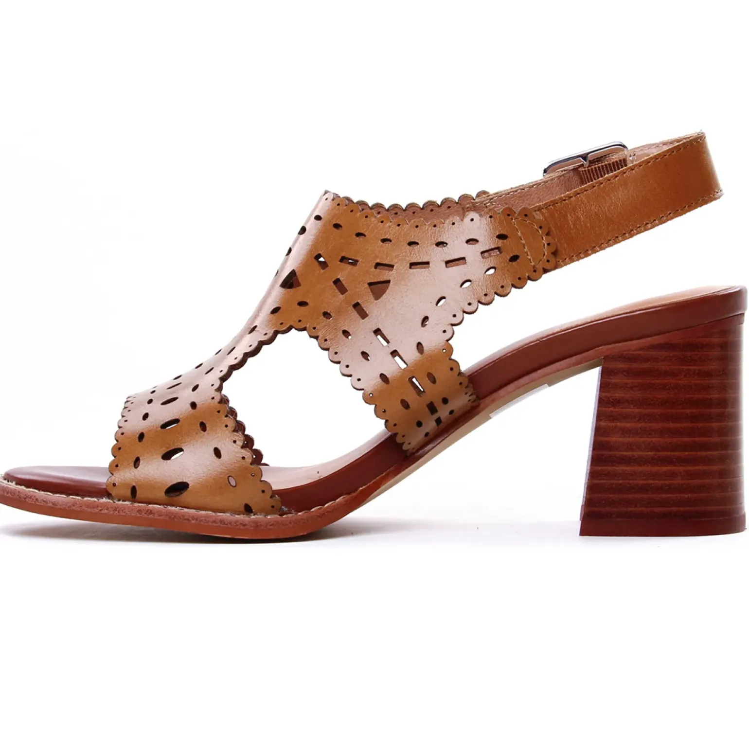 Nu-Pieds Talons Hauts Emilie Karston Lisa Cognac