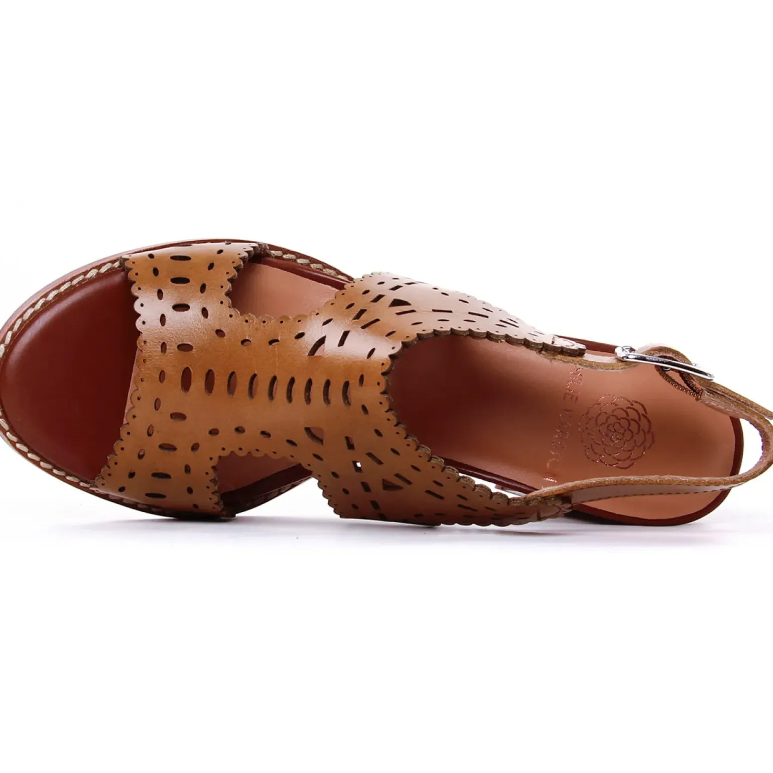 Nu-Pieds Talons Hauts Emilie Karston Lisa Cognac