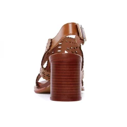 Nu-Pieds Talons Hauts Emilie Karston Lisa Cognac