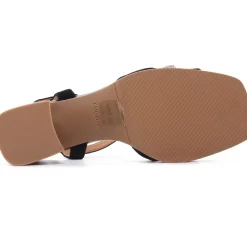 Nu-Pieds Talons Hauts Fugitive Jess Velour Noir