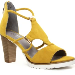 Nu-Pieds Talons Hauts Regarde Le Ciel Sylvie-47 Yellow