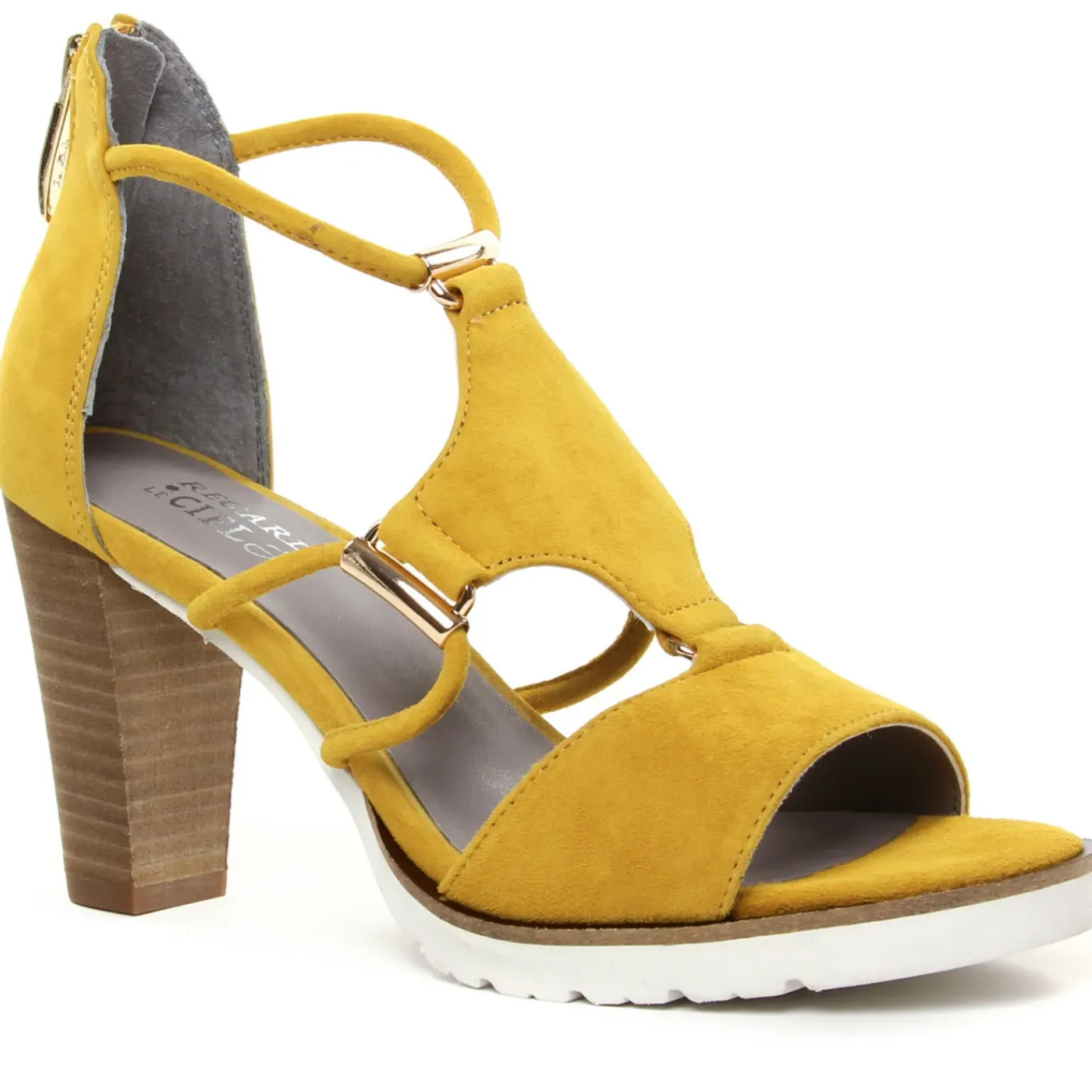 Nu-Pieds Talons Hauts Regarde Le Ciel Sylvie-47 Yellow