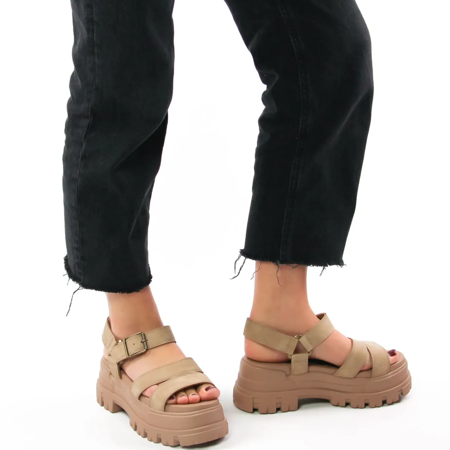 Sandales Compensées Buffalo 1602190 Beige