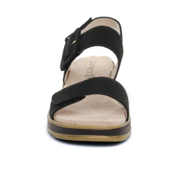 Sandales Compensées Caprice 28753 Black Nubuc