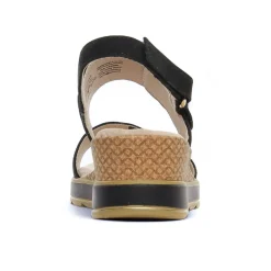 Sandales Compensées Caprice 28753 Black Nubuc