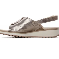 Sandales Compensées Caprice 28703 Taupe Metallic