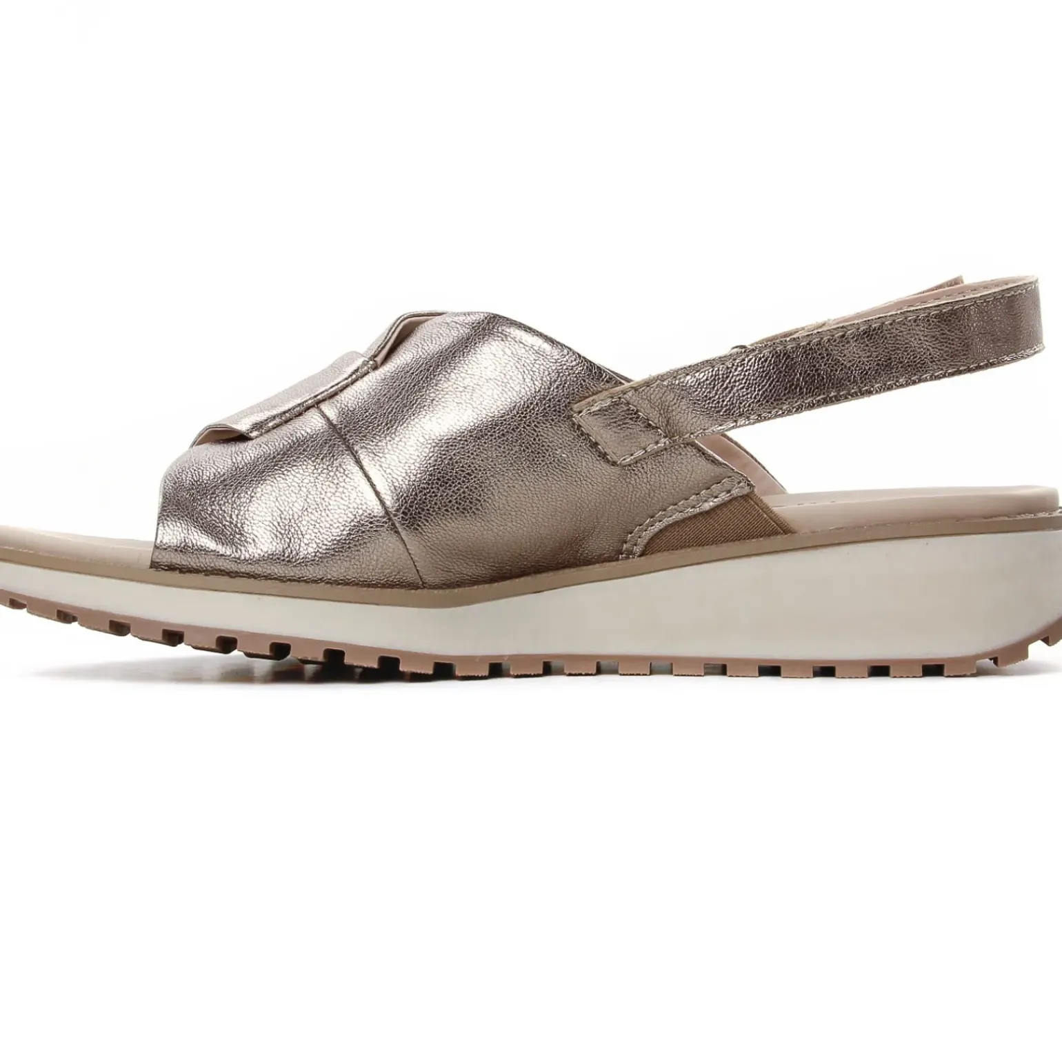 Sandales Compensées Caprice 28703 Taupe Metallic