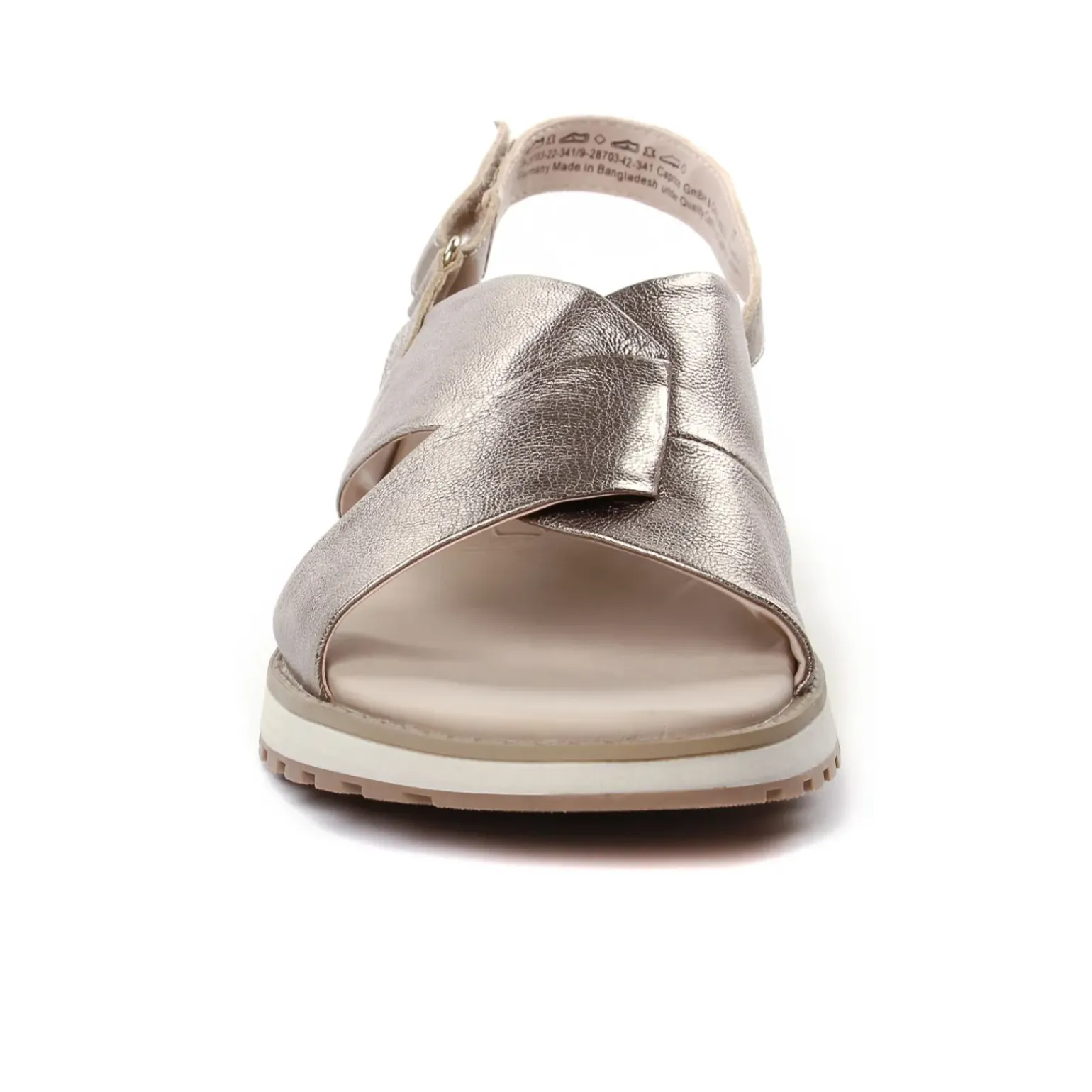 Sandales Compensées Caprice 28703 Taupe Metallic