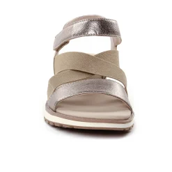 Sandales Compensées Caprice 28704 Taupe Metallic