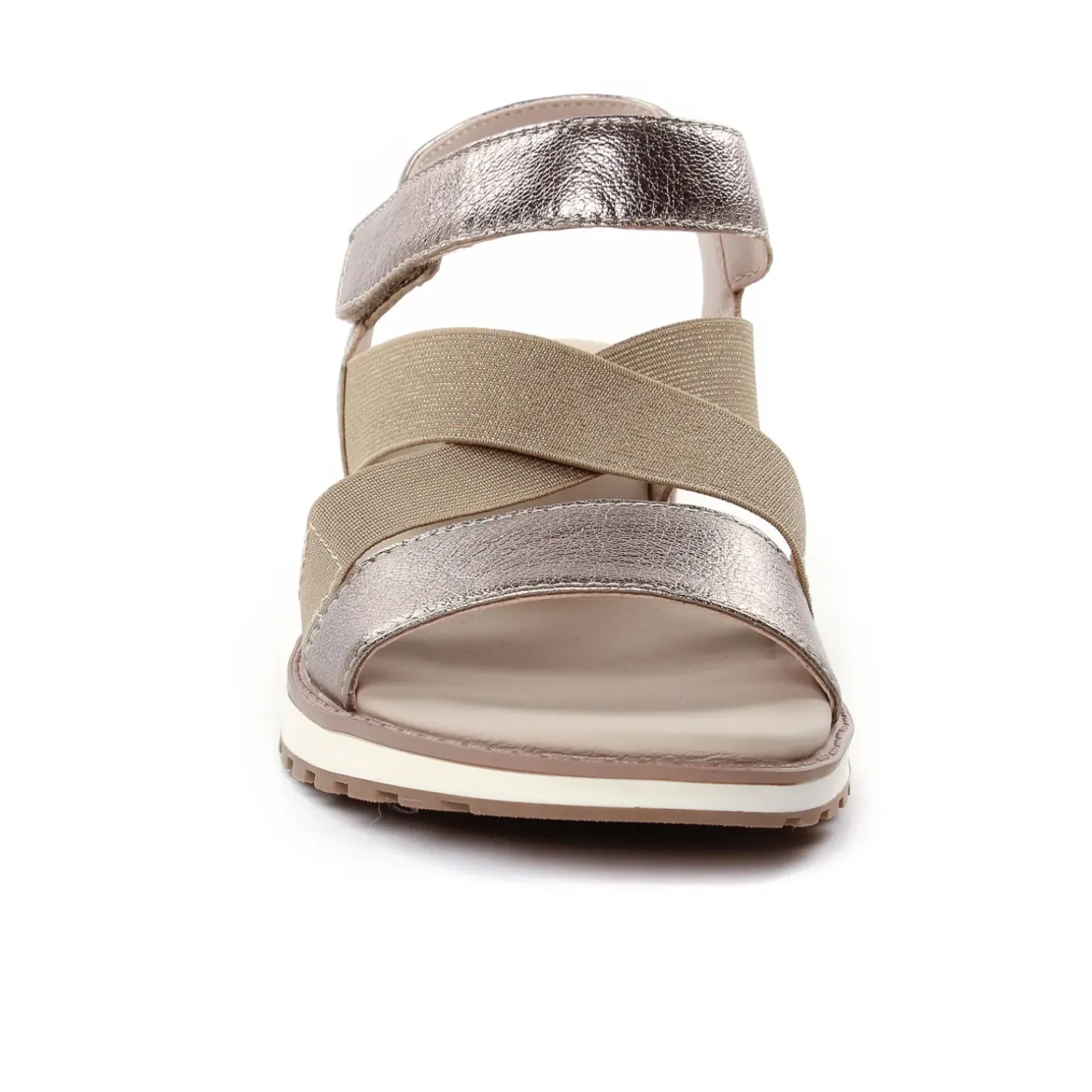 Sandales Compensées Caprice 28704 Taupe Metallic