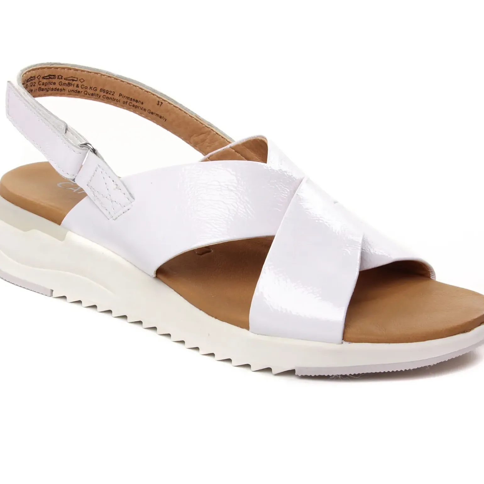 Sandales Compensées Caprice 28702 White Naplak