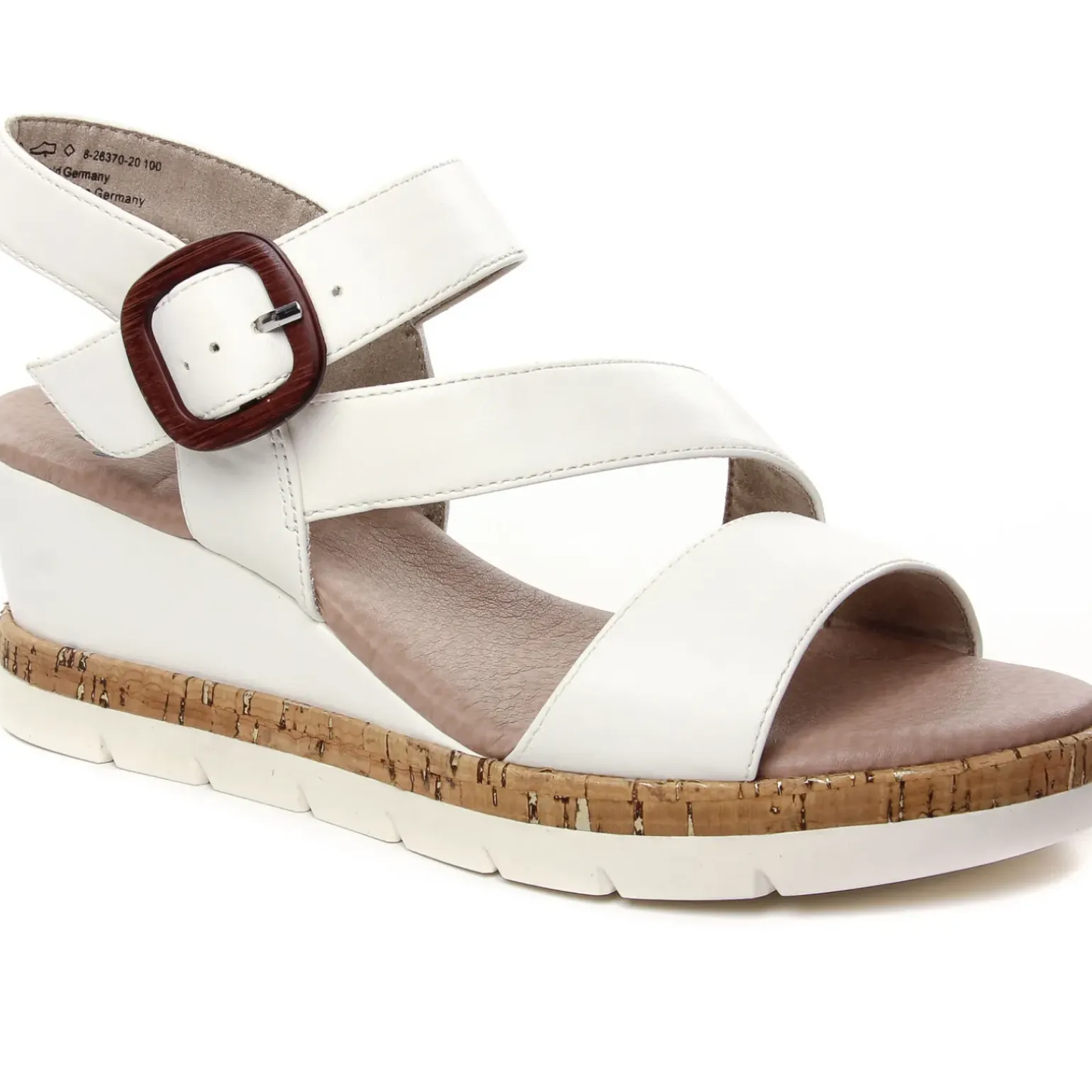 Sandales Compensées Jana 28370 White