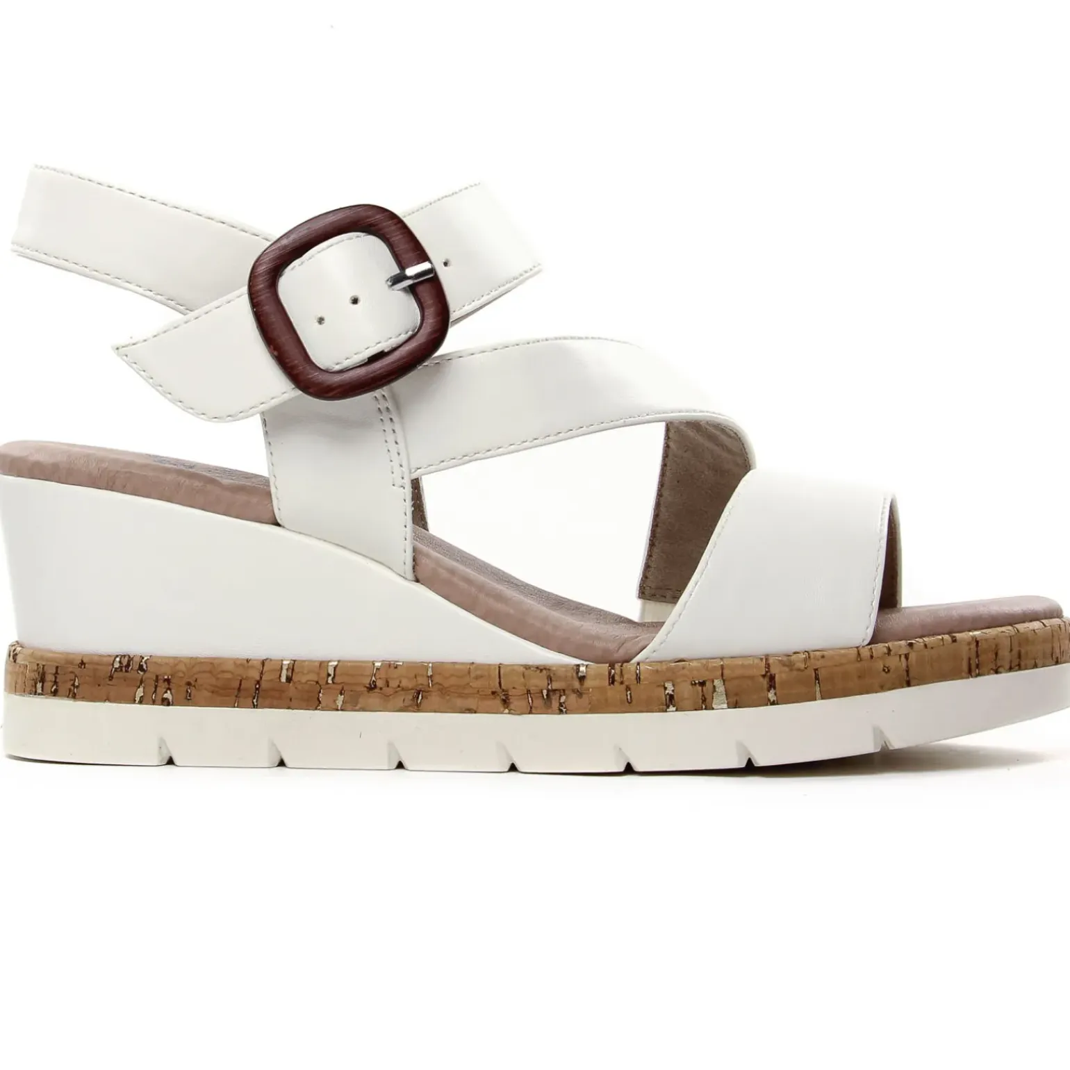 Sandales Compensées Jana 28370 White