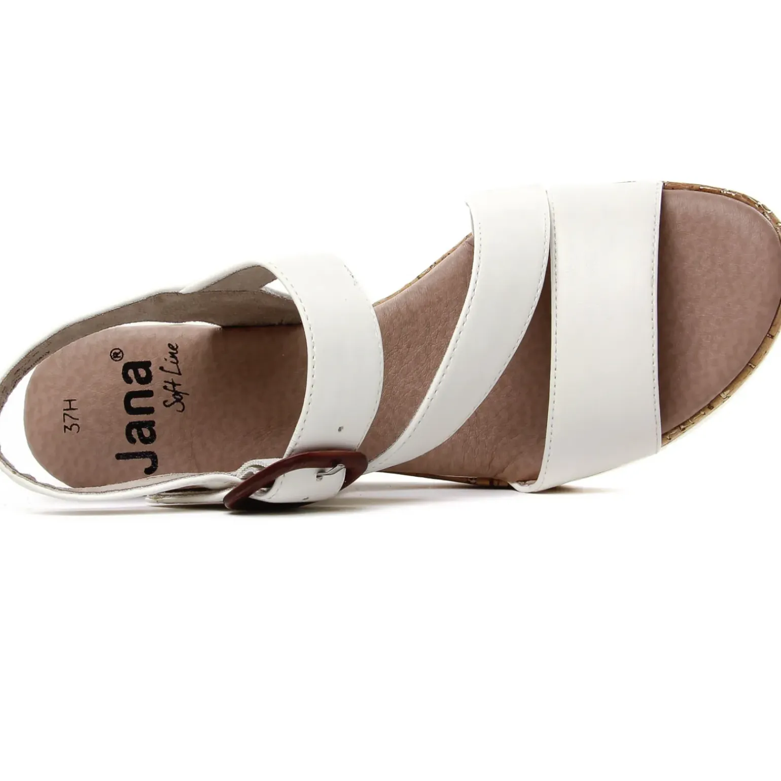 Sandales Compensées Jana 28370 White