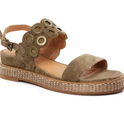 Sandales Compensées Mamzelle Usam Velour Vison