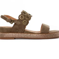 Sandales Compensées Mamzelle Usam Velour Vison