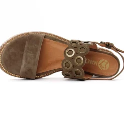 Sandales Compensées Mamzelle Usam Velour Vison