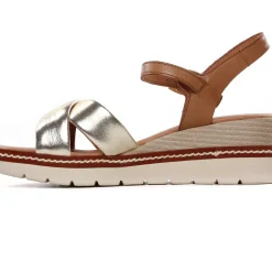 Sandales Compensées Marco Tozzi 28722 Gold Comb