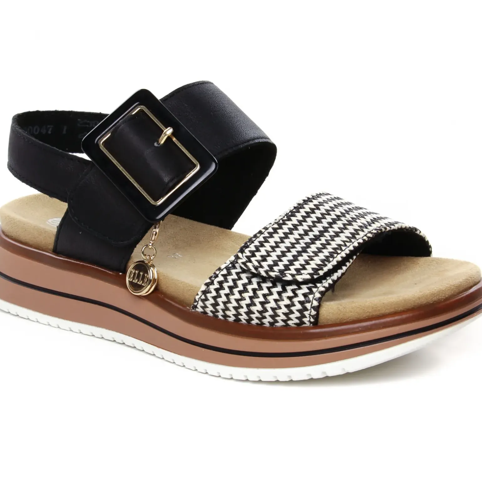 Sandales Compensées Remonte D1J53-02 Schwarz Creme