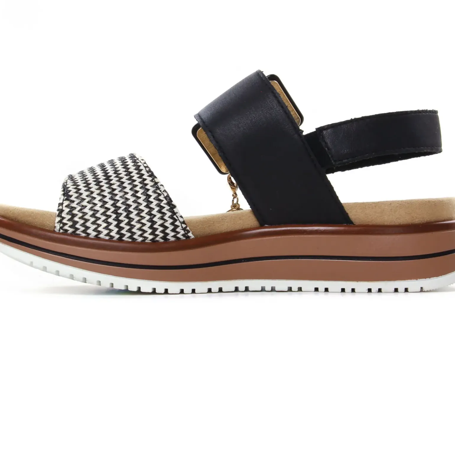 Sandales Compensées Remonte D1J53-02 Schwarz Creme