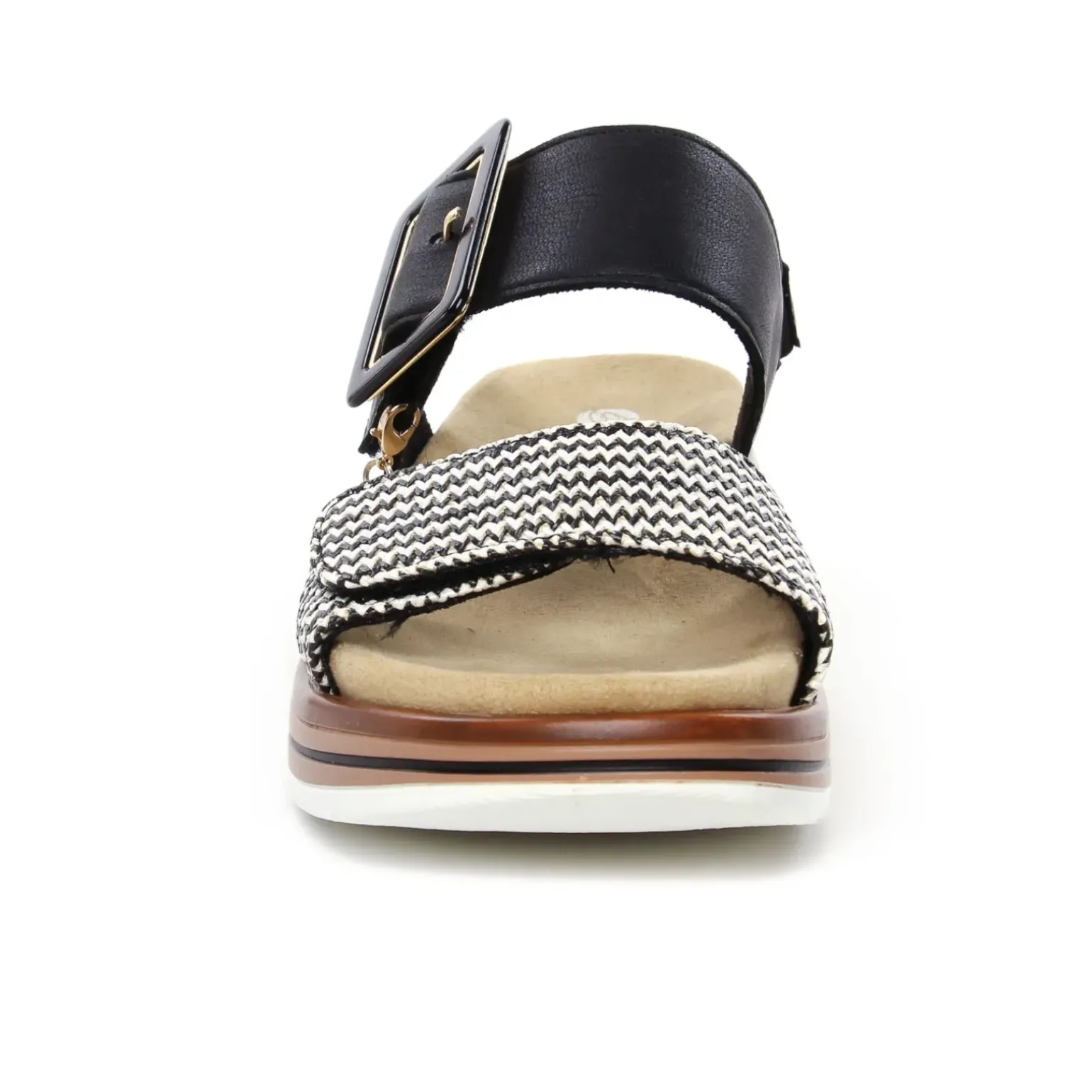 Sandales Compensées Remonte D1J53-02 Schwarz Creme