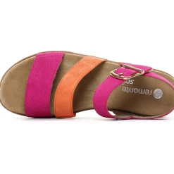 Sandales Compensées Remonte D0Q55-31 Magenta Rouge