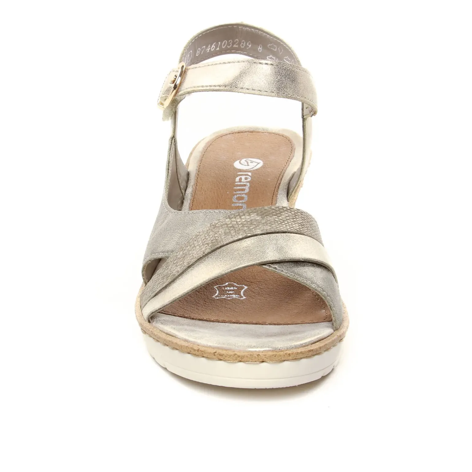 Sandales Compensées Remonte R6263-60 Metal Perle