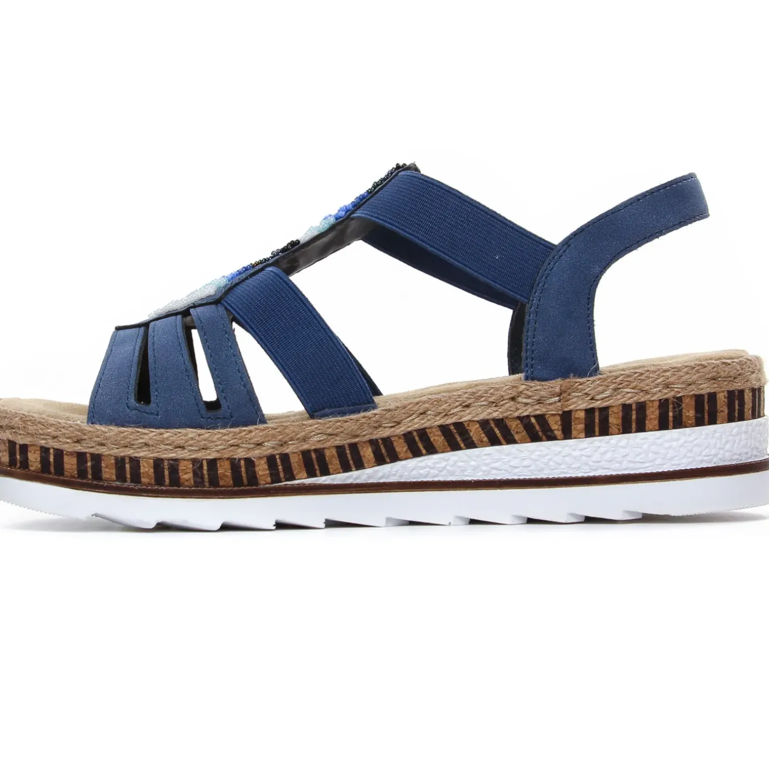 Sandales Compensées Rieker V7909-12 Bleu