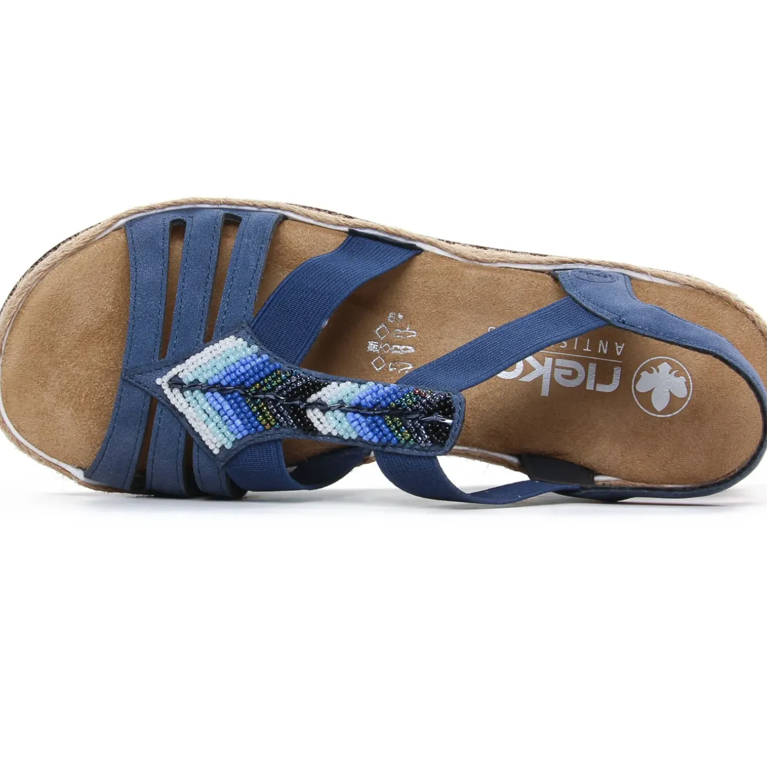 Sandales Compensées Rieker V7909-12 Bleu