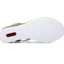 Sandales Compensées Rieker V3822-90 Rose Metallic