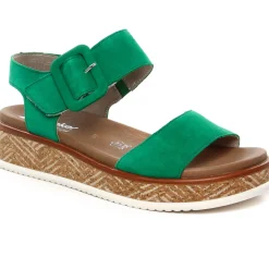 Sandales Compensées Rieker W0800-52 Applegreen